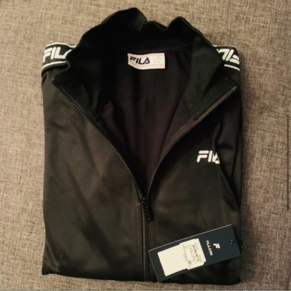 Fila NWT Men’s Black Tape 90s Y2K Track Jacket Coat Sweater - Picture 6 of 10